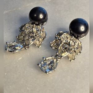 Elizabeth Taylor for Avon Midnight Romance Convertible Earrings 1994